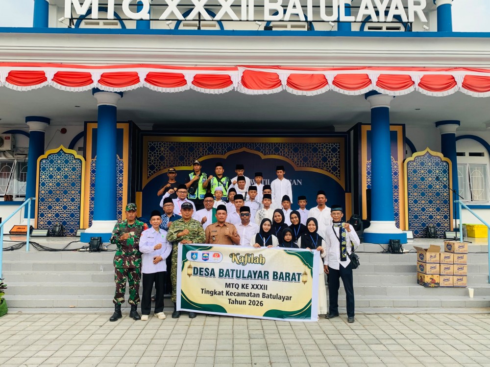 Semarak Menyambut MTQ XXXII, Kafilah Batulayar Barat Tampil Memukau di Pawai Taaruf
