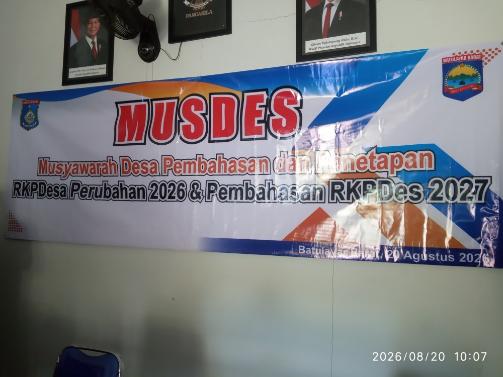 Hadapi Tambahan Dana Provinsi, Pemdes Batulayar Barat Gelar Musyawarah RKPDes Perubahan