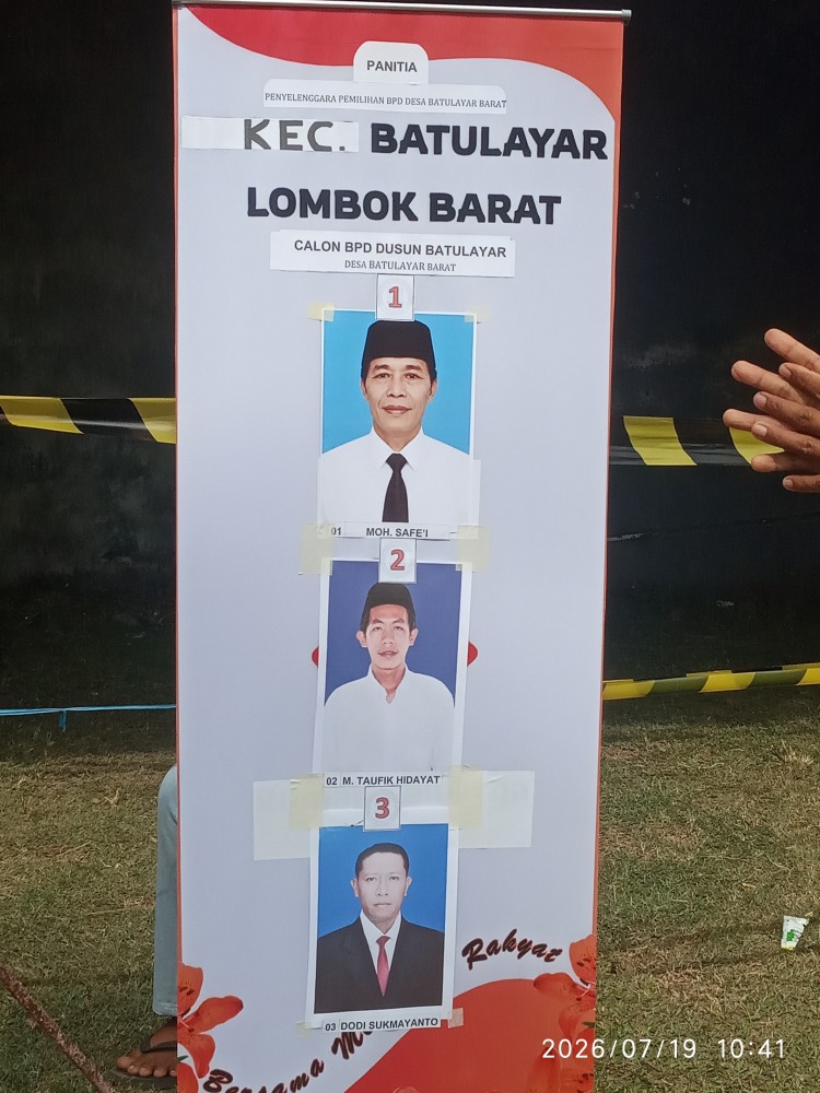 DODI SUKMAYANTO RESMI MENJADI ANGGOTA BPD TERPILIH PERWAKILAN DUSUN BATULAYAR DENGAN PEROLEHAN 279 SUARA
